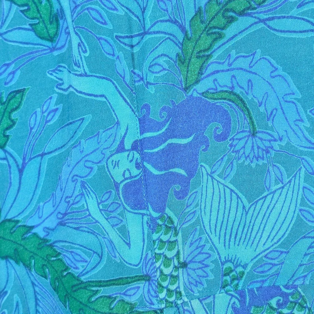 Vintage Rainbow Jo Mermaid Maxi Dress Women's 3XL Blue Green Mermaidcore